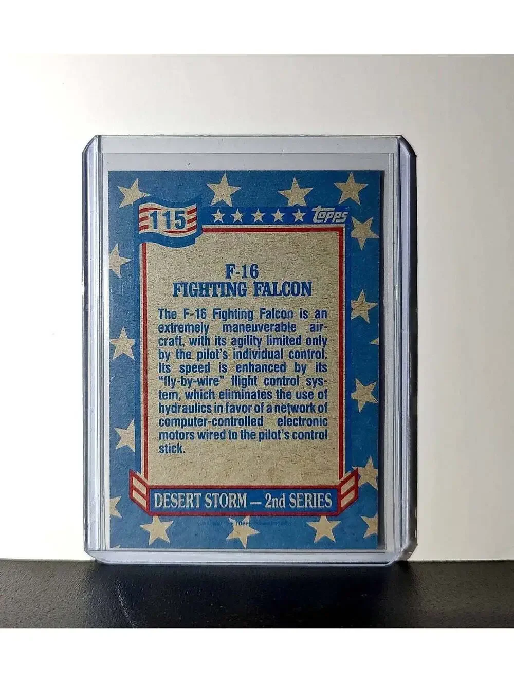 F-16 Fighting Falcon 1991 Topps Desert Storm #115 Card